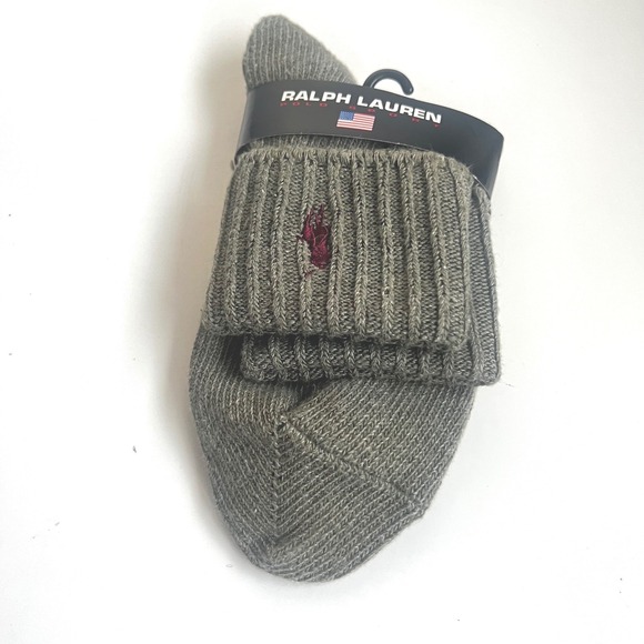 Ralph Lauren Other - Ralph Lauren Polo Sport Mens Ribbed Crew Socks Moss Heather Green Pony Logo